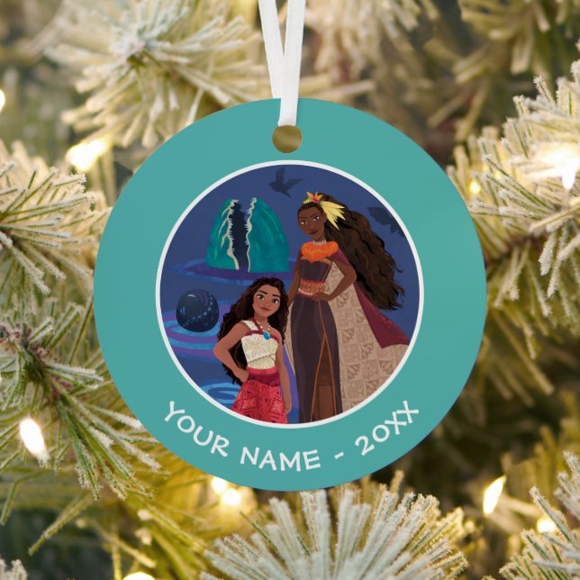 Moana and Matangi Metal Ornament (Insitu)