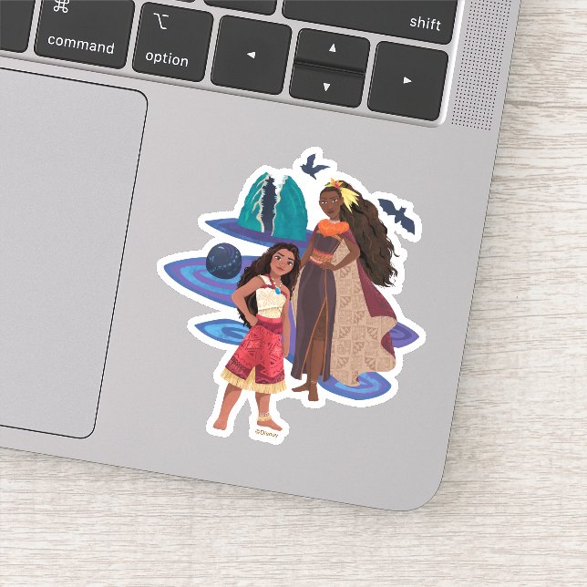 Moana and Matangi Sticker (Detail)