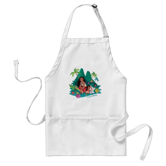 Moana and Simea Ocean Sisters Adult Apron (Front)