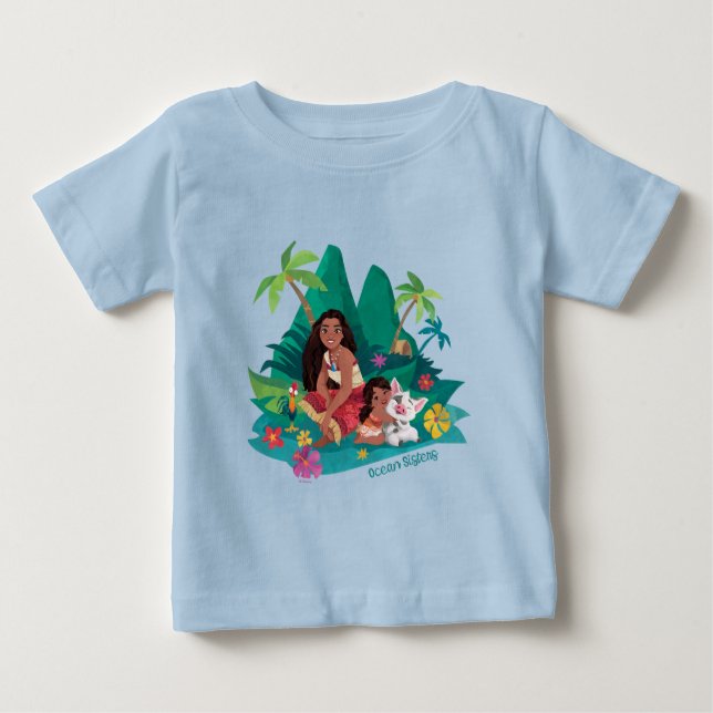 Moana and Simea Ocean Sisters Baby T-Shirt (Front)