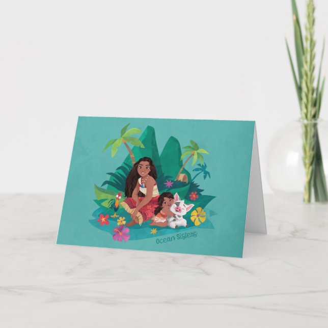 Moana and Simea Ocean Sisters Card (Front)
