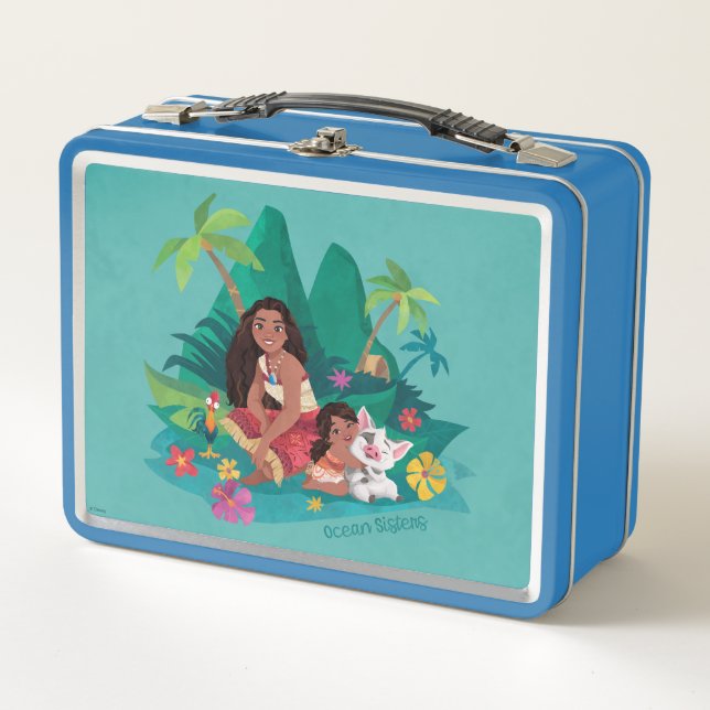 Moana and Simea Ocean Sisters Metal Lunch Box (Front)