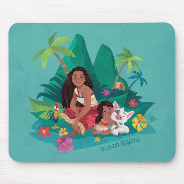 Moana and Simea Ocean Sisters Mouse Pad (Front)