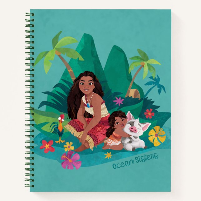Moana and Simea Ocean Sisters Notebook (Front)