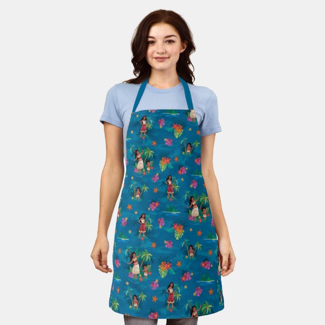 Moana and Simea Ocean Sisters Pattern Apron (Worn)