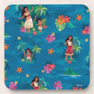 Moana and Simea Ocean Sisters Pattern Beverage Coaster