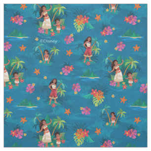 Moana and Simea Ocean Sisters Pattern Fabric