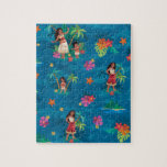Moana and Simea Ocean Sisters Pattern Jigsaw Puzzle