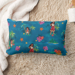 Moana and Simea Ocean Sisters Pattern Lumbar Pillow