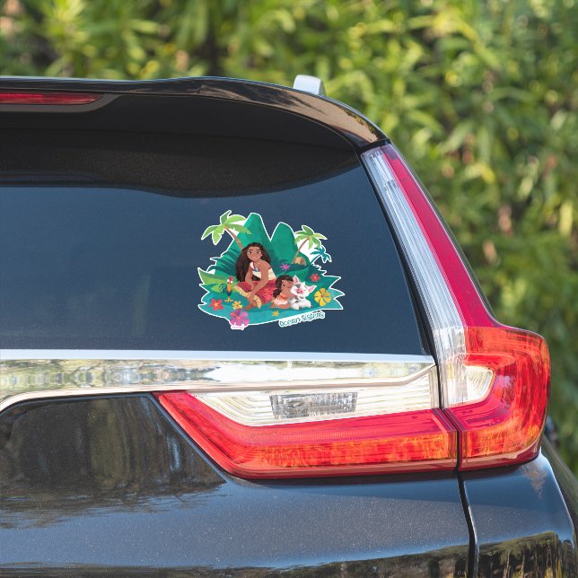 Moana and Simea Ocean Sisters Sticker (Car Side)