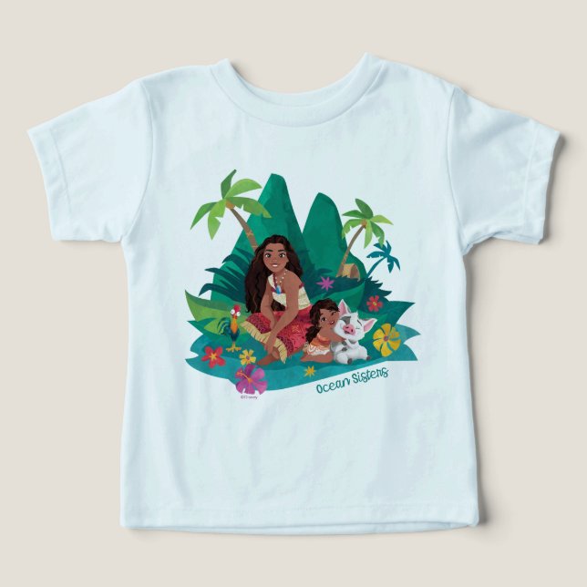 Moana and Simea Ocean Sisters Toddler T-shirt (Design Front)