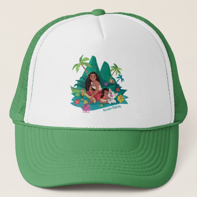 Moana and Simea Ocean Sisters Trucker Hat (Front)
