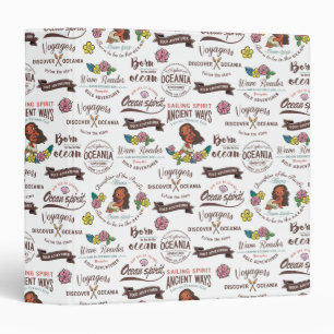 Moana   Bold Adventurer Pattern 3 Ring Binder