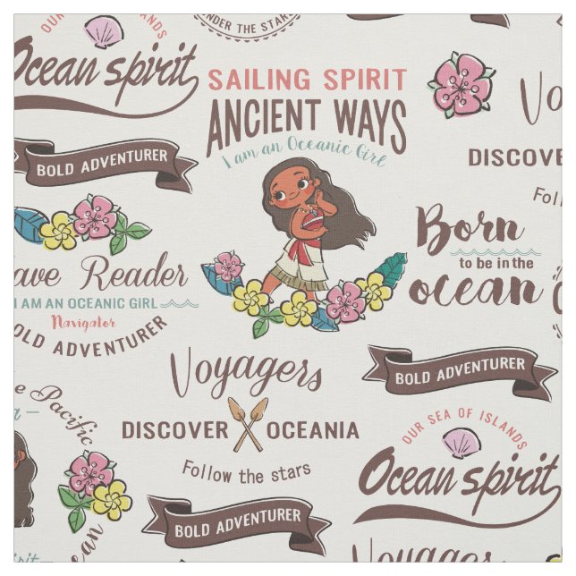 Moana | Bold Adventurer Pattern Fabric (Swatch)
