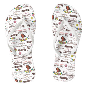 Moana Bold Adventurer Pattern Flip Flops