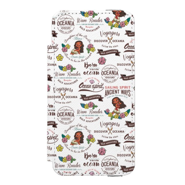 Moana | Bold Adventurer Pattern Incipio iPhone Wallet Case (Folio Front)