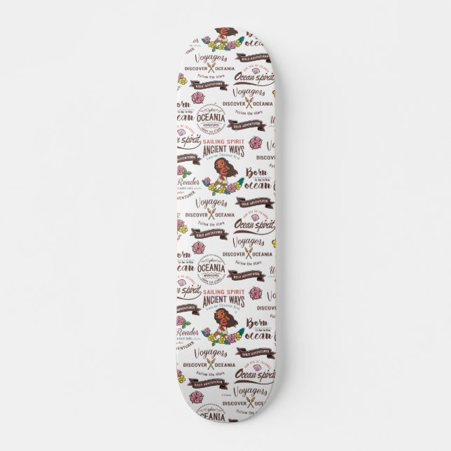 Moana | Bold Adventurer Pattern Skateboard Deck (Front)
