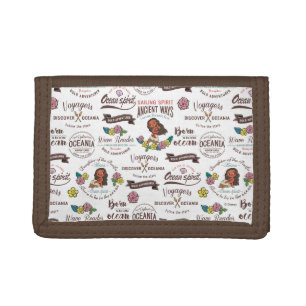 Moana   Bold Adventurer Pattern Tri-fold Wallet