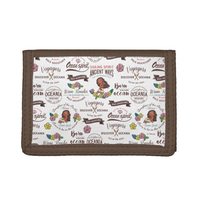 Moana | Bold Adventurer Pattern Tri-fold Wallet (Front)