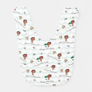 Moana Born to be in the Ocean Pattern Bib