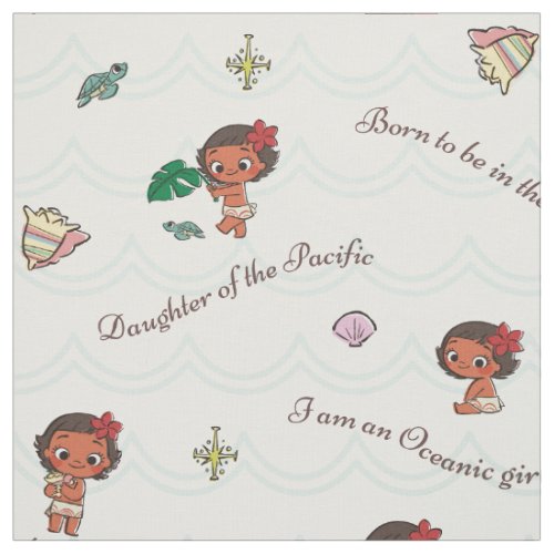 Moana | Born to be in the Ocean Pattern Fabric