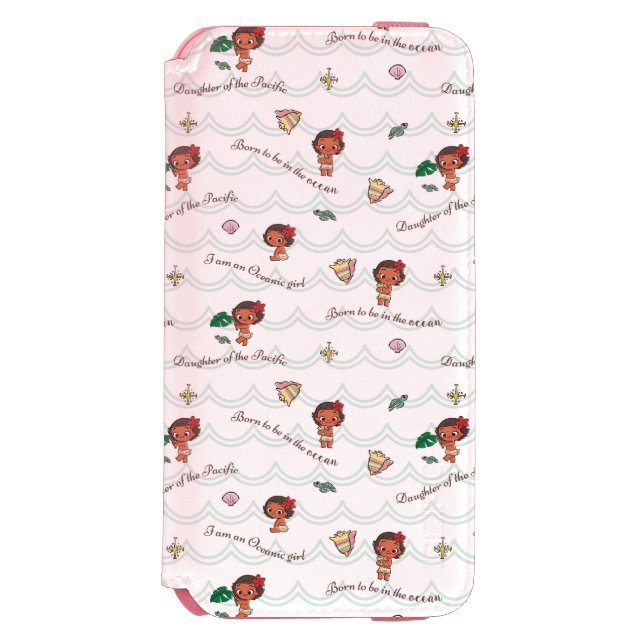 Moana | Born to be in the Ocean Pattern Incipio iPhone Wallet Case (Folio Front)