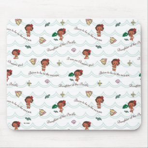 Moana Born to be in the Ocean Pattern Mouse Pad