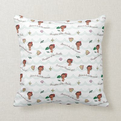 Moana | Born to be in the Ocean Pattern Throw Pillow