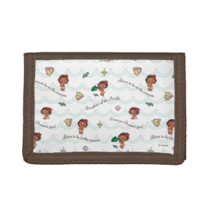 Moana   Born to be in the Ocean Pattern Trifold Wallet