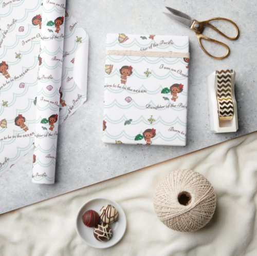 Moana  Born to be in the Ocean Pattern Wrapping Paper