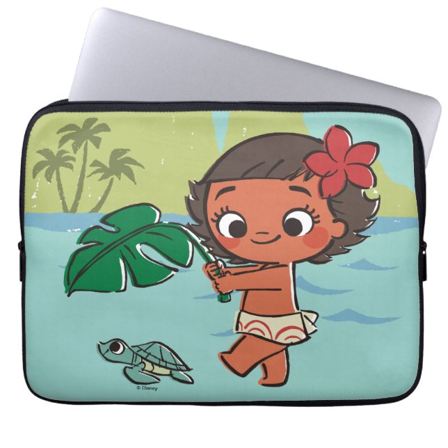 Moana | Born to be in the Sea Laptop Sleeve (Front)