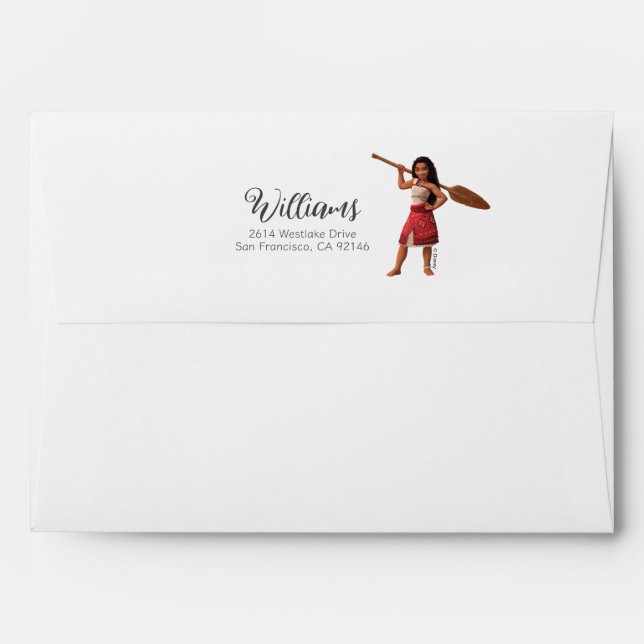 Moana Born to Voyage Envelope (Back (Top Flap))