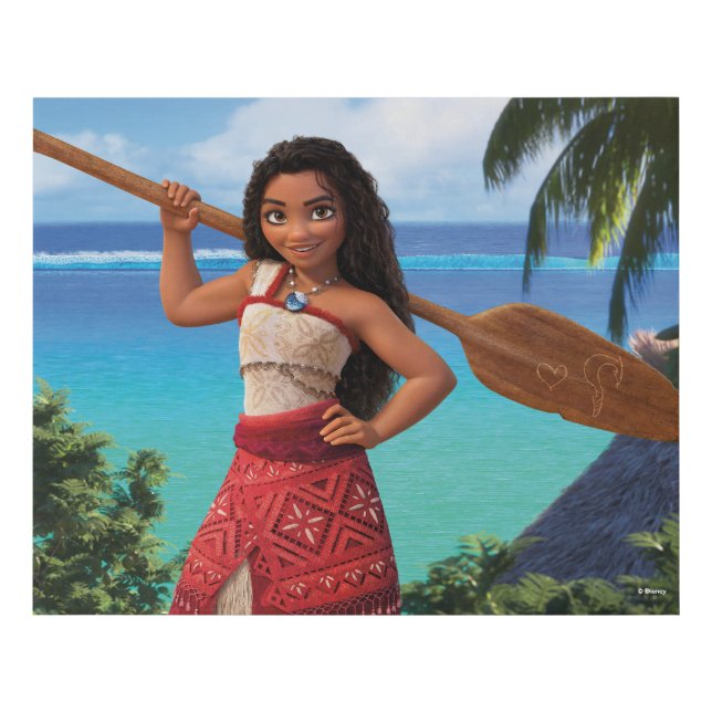 Moana Born to Voyage Faux Canvas Print (Front)