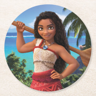 Moana Born to Voyage Round Paper Coaster