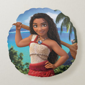 Moana Born to Voyage Round Pillow