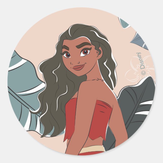 Moana Captured Moment Classic Round Sticker (Front)