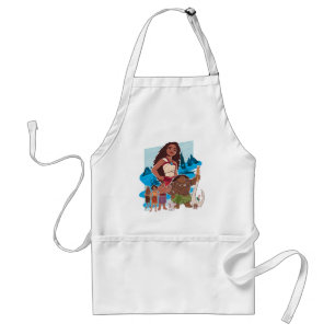 Moana & Crew Sail Beyond the Horizon Adult Apron