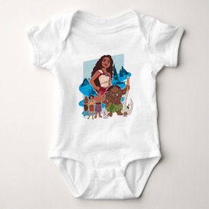 Moana & Crew Sail Beyond the Horizon Baby Bodysuit