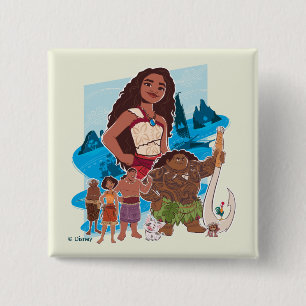 Moana & Crew Sail Beyond the Horizon Button