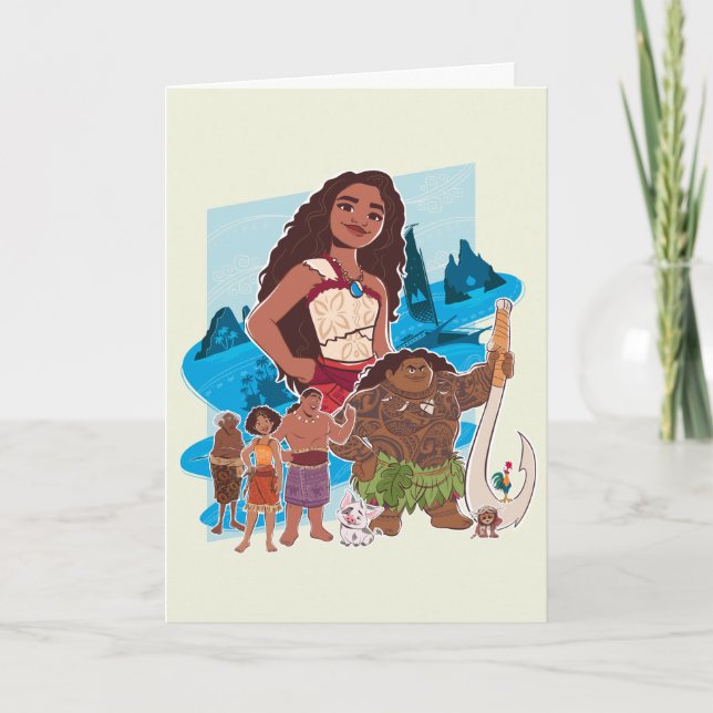Moana & Crew Sail Beyond the Horizon Card (Front)