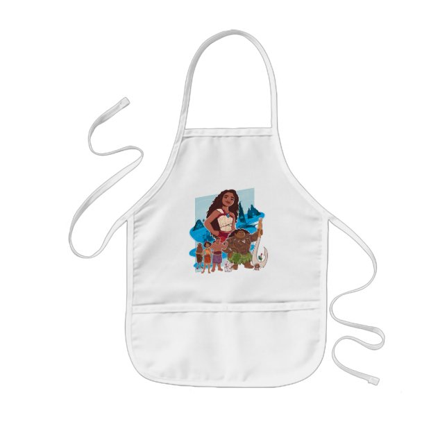 Moana & Crew Sail Beyond the Horizon Kids' Apron (Front)