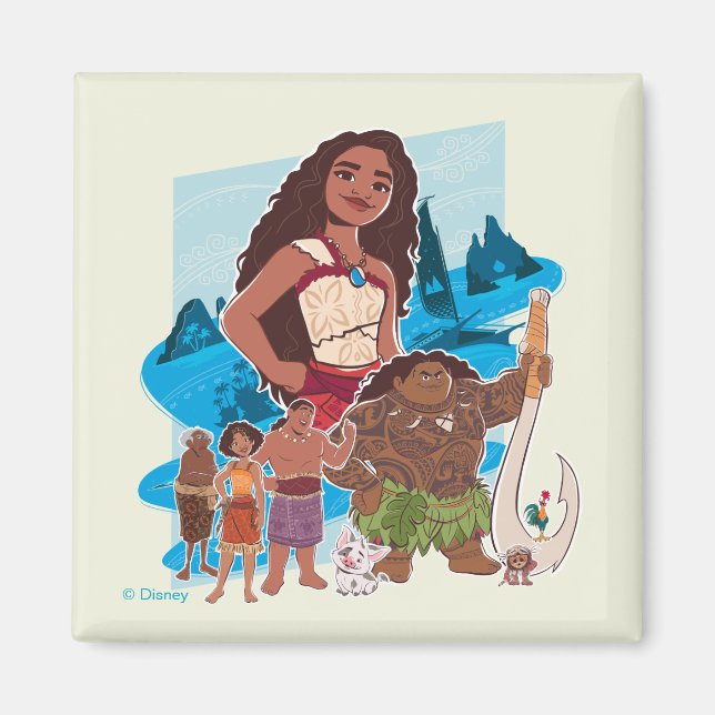 Moana & Crew Sail Beyond the Horizon Magnet (Front)