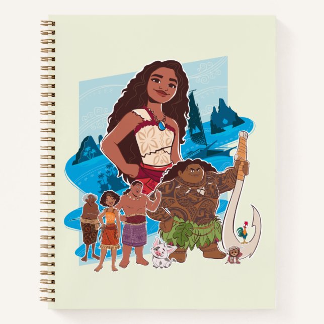 Moana & Crew Sail Beyond the Horizon Notebook (Front)