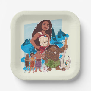 Moana & Crew Sail Beyond the Horizon Paper Plates