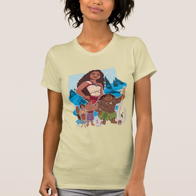 Moana & Crew Sail Beyond the Horizon T-Shirt (Front)