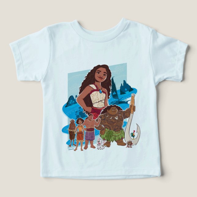 Moana & Crew Sail Beyond the Horizon Toddler T-shirt (Design Front)