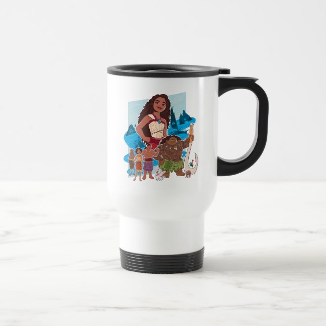 Moana & Crew Sail Beyond the Horizon Travel Mug (Right)