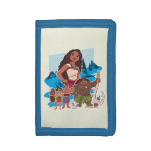 Moana & Crew Sail Beyond the Horizon Tri-fold Wallet