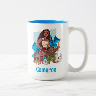 Moana & Crew Sail Beyond the Horizon Two-Tone Coffee Mug