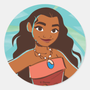 Moana Daughter Of The Sea Classic Round Sticker